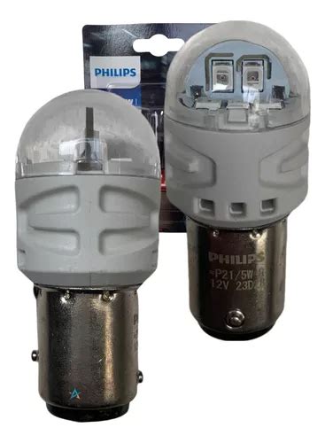 Par Lâmpada Philips P21/5 Led Vision 2 Polos Red12v Original