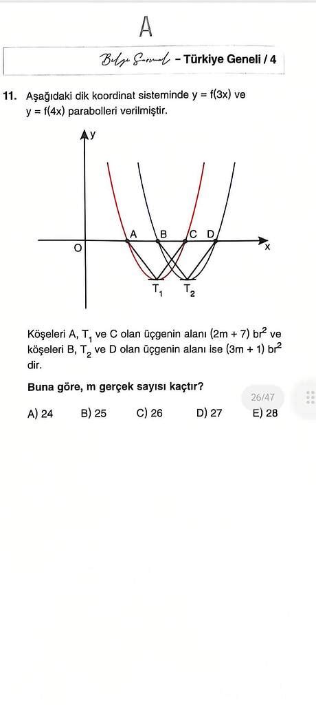 Parabol alan Sorumatik. 
