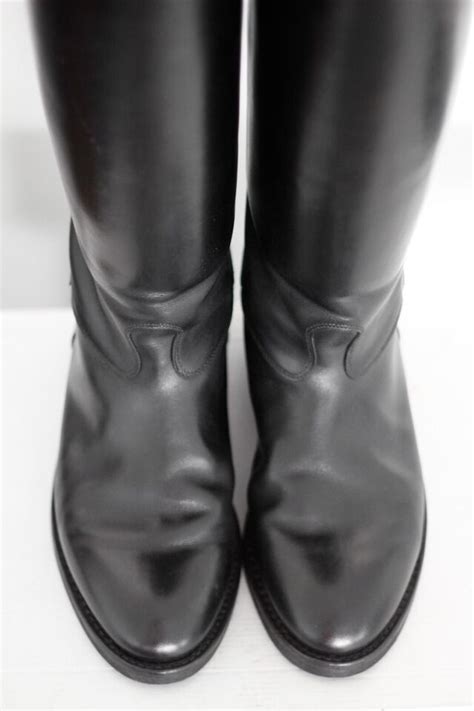 Paraboot leather police riding boots, BLUF, biker eBay