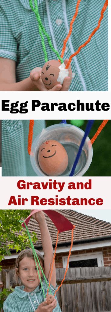 Parachute Egg Drop Experiment - Gravity and Air Resistance - Pinterest