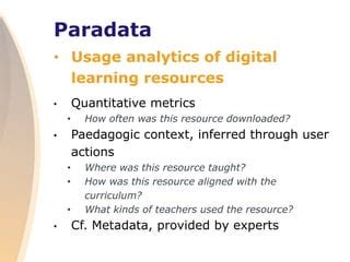 Paradata (learning resource analytics) - Wikipedia