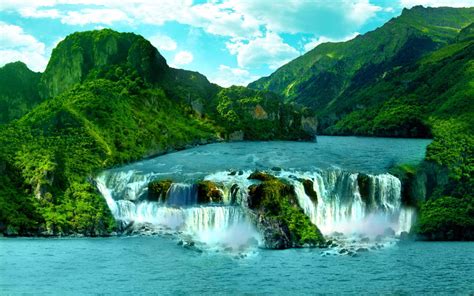 Paradise Waterfalls Wallpaper