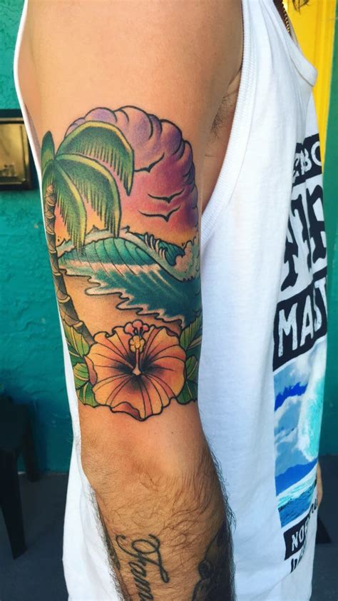 Paradise tattoo. The beautiful tattoo symbolizes a higher spiritual state, heavenly beauty, and living happily ever after. The bird of Paradise is well-known for its unique flower presentation. The flowers on the bird of paradise stems grow up to 3 feet tall and emerge in an upward-facing spiral-like pattern as the flowers fully bloom. 