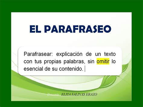Parafrasear textos. Things To Know About Parafrasear textos. 