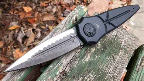 Features: Black cross dagger blade made from CPM-S
