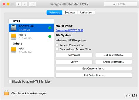 Paragon mac drive on windows.  storage management, file system management, data safety, dat...