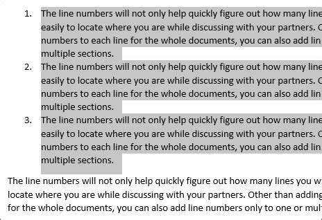 Paragraph numbering rules