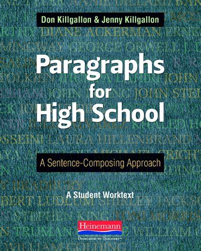 Download Paragraphs For High School A Sentencecomposing Approach By Jenny Killgallon