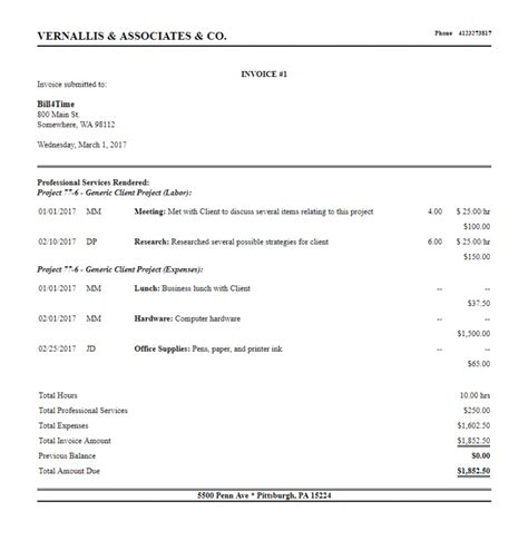 Paralegal Invoice Template Word Excel PDF Free Download Free PDF
