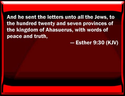 Parallel Bible Translations Esther 9:30. and he sendeth letters unto ...