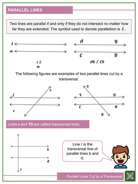 Parallel Lines Cut By A Transversal Worksheet Answer Key