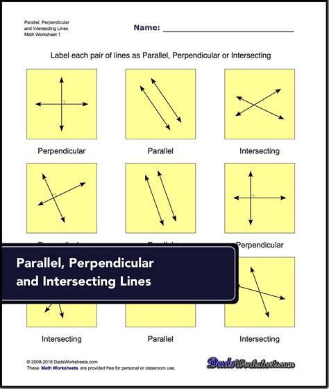 Parallel Perpendicular Intersecting Lines