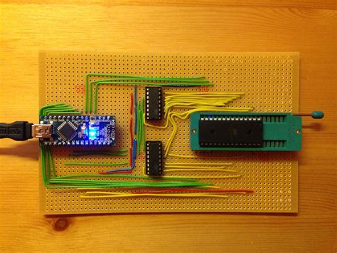 Parallel eeprom programmer.  Programming an AT28C16 EEPROM with an Arduino and MCP23S17 16-bit ...