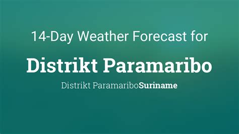 Paramaribo, Suriname 14 day weather forecast