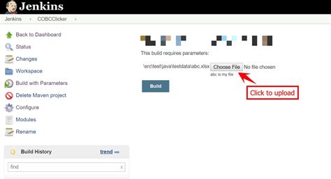 Parameter in jenkins file.  The upshot is, when users upload a file, it will be save...