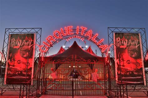 Paranormal Cirque II - Monterey, CANovember 2 - 5, 2023. Paranormal Cirque II - Monterey, CA. November 2 - 5, 2023. Under the stunning Orange Striped Big Top Tent. Note: No-one under the age of 13 will be admitted to the show. Guests aged 13 - 17 must be accompanied by an adult. Details.. 