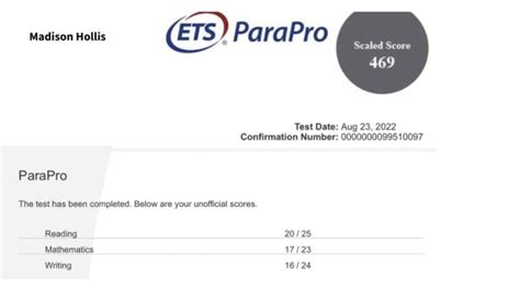 Parapro Passing Score Paraprofessional Test