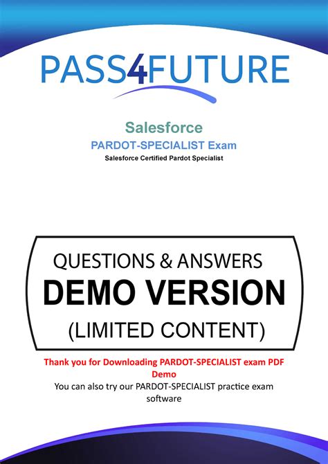 Pardot-Specialist PDF Demo