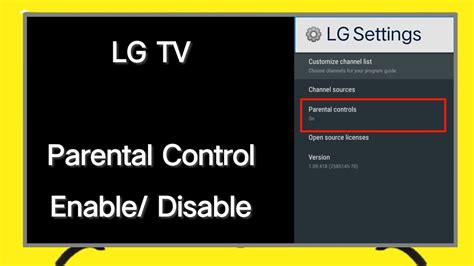 Parental Control On TV Parental Control Feature Enable And ... - YouTube