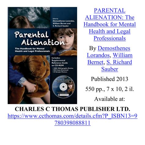 Parental alienation the handbook for mental health and legal professionals. - Glaube und dogma der kirche: lobpreis seiner herrlichkeit (eph 1,14).