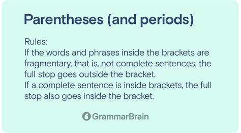 Parenthesis before or after period. Things To Know About Parenthesis before or after period. 