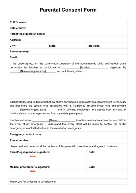 Parents Consent Form for Learning Licence Fill Out and Sign Printable