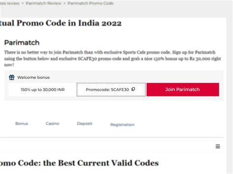 Parimatch promo code no deposit