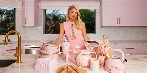 Paris Hilton launches new cookware in baby doll pink