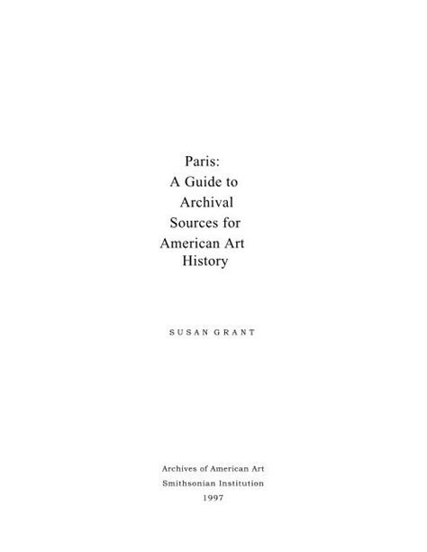 Paris a guide to archival sources for american history. - Crédit documentaire dans le commerce extérieur.