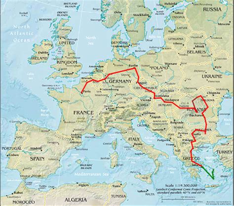 Paris to athens. The geographic midpoint between Athens and Paris is in 651.06 mi (1,047.79 km) distance between both points in a bearing of 305.14°. The shortest distance (air line) between Athens and Paris is 1,302.13 mi (2,095.57 km). The shortest route between Athens and Paris is according to the route planner. The driving time is approx. . 
