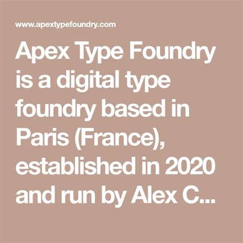 Paris type foundry.  Based in Paris, Production Type is a digital type foundry.  In 2024,...