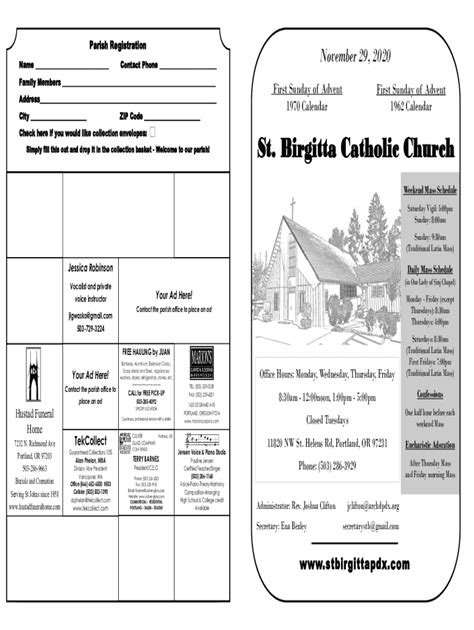 Parishioner Registration St. Thomas Aquinas Parish & St. John …