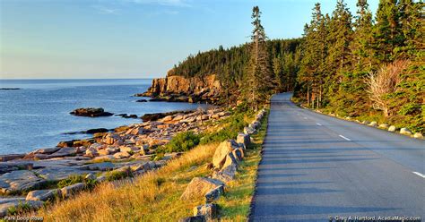 Park Loop Road Approach to Otter Cliff in Acadia