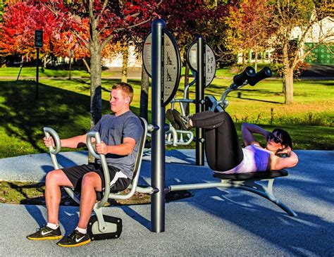 Park exercise equipment. We have installed more than 4000 outdoor gyms across the UK many into parks which means they are freely accessible. Find your closest outdoor gym using our interactive map below. To find an outdoor gym in a park near you, simply type your town or postcode into the search bar and hit 'Enter'. This will locate all our gyms within your vacinity. 