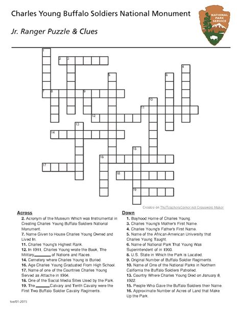 Park ranger's subj. -- Find potential answers to this crossword clue at crosswordnexus.com. 