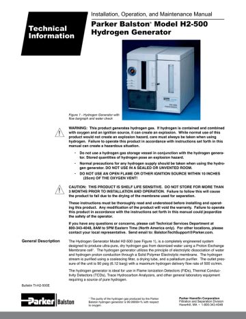 Parker balston hydrogen generator installation manual. - Bosch washing machine service manual was28740.