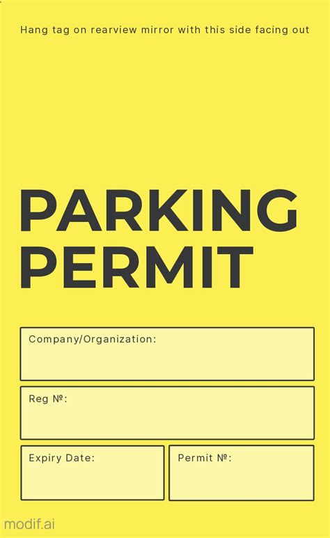 Parking permit template excel.  You can choose from a collection of pr...
