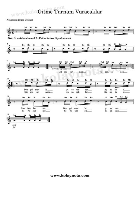 Paroles de Gitme Turnam.