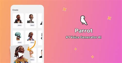 Parrot voice app.  Use voice commands to do different things; command something to happen, use it ...