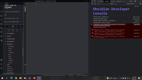 Parsing error in Templater need help fixing Help Obsidian Forum
