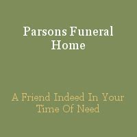 Parsons funeral home _ deer lake. db@gmail.  Brenda and David Parsons.  The...