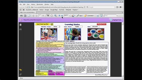 Part 11: EYLF Learning Stories: Sample and Completing …