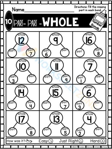 Part Part Whole Math Worksheets