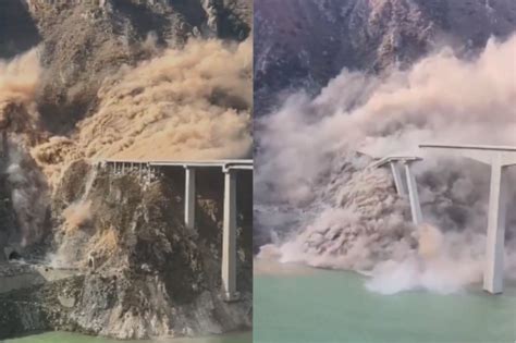 Part of bridge falls in Chinese time after opening