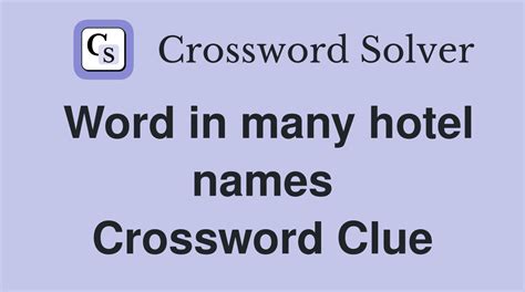 Part of many motel chain names crossword clue