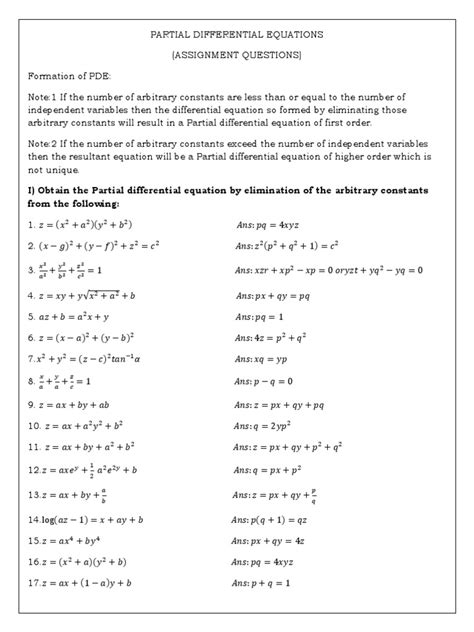 Partial Differential Equation 1 PDF