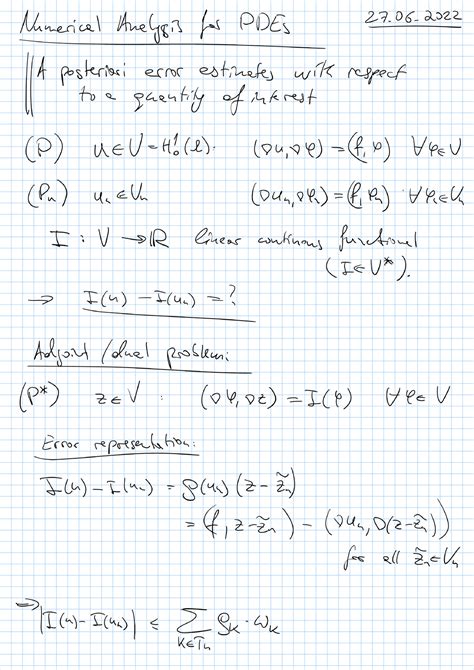 Partial Differential Equations Ma 3132 Lecture Notes