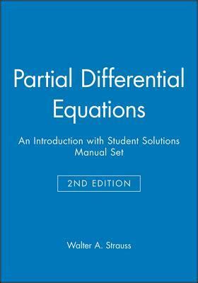 Partial Differential Equations Strauss Solution Manual