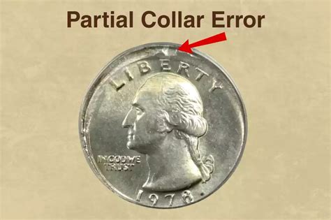Partial collar error coins.  Minted in Philadelphia, this brilliant uncirculate...