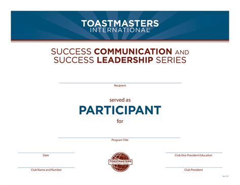 Participant Certificate Success Communication and Success Leadership Programs